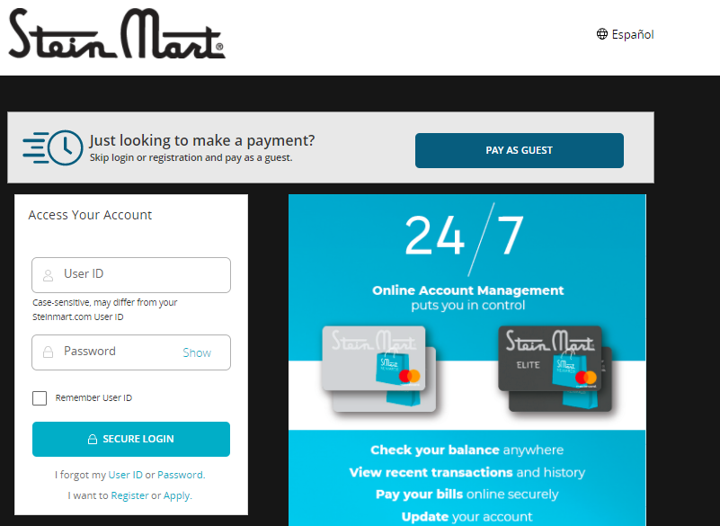 Stein Mart Credit Card Homepage