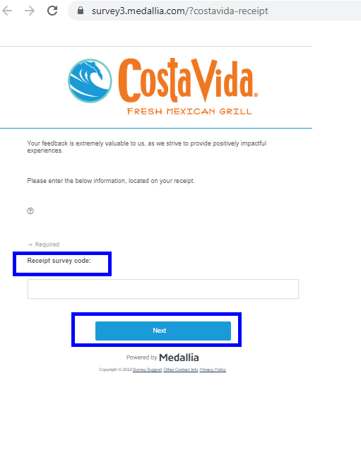 Costa Vida Guest Satisfaction Survey 