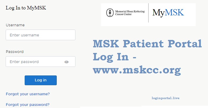 MSK Patient Portal Log In