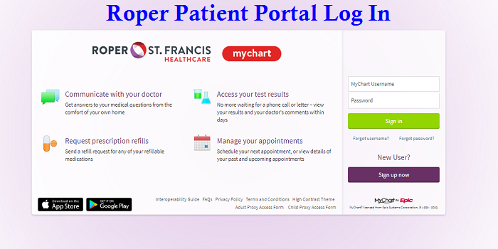 Roper Patient Portal Log In