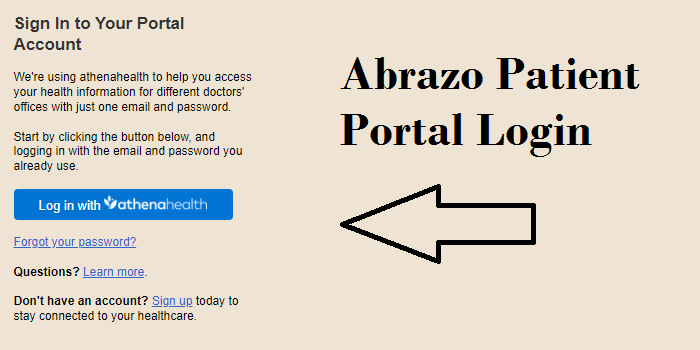Abrazo Patient Portal Log In