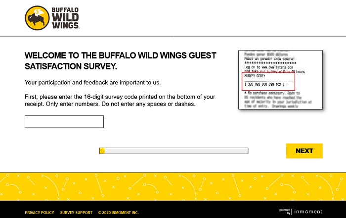 Buffalo Wild Wings Guest Satisfaction Survey