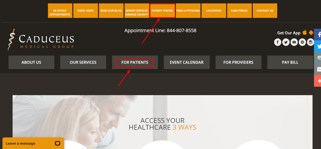 Caduceus Medical Group Patient Portal