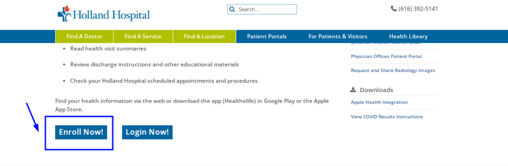 Holland Hospital Patient Portal