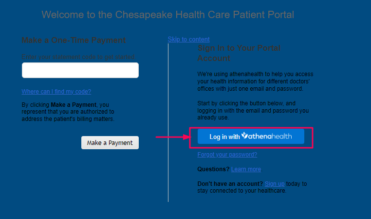 Chesapeake Health Care Patient Portal 