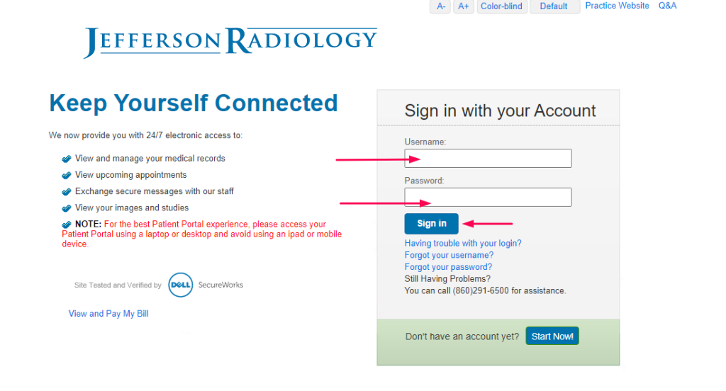 Jefferson Radiology Patient Portal