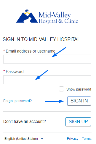 Mid Valley Hospital Patient Portal