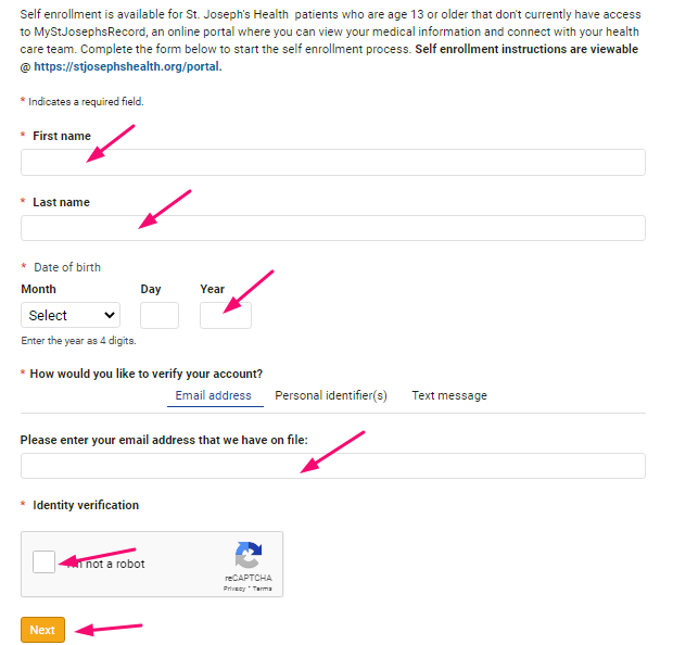 Mystjosephs Record Patient Portal