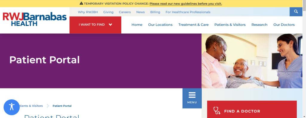 RWJ Health Connect Patient Portal