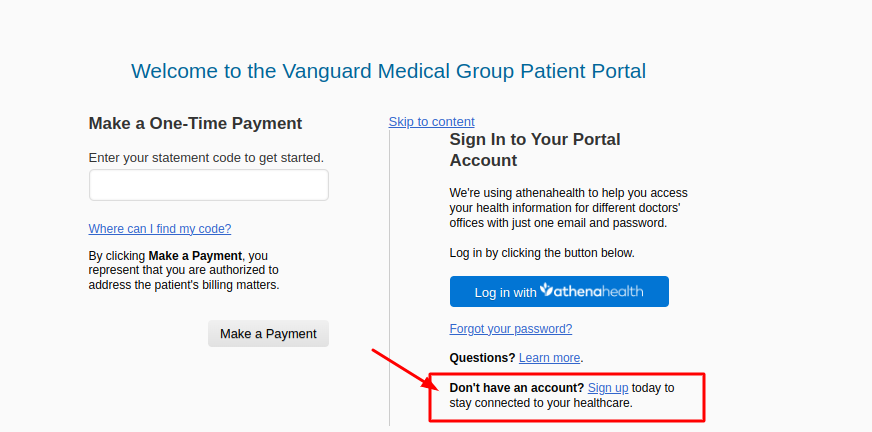 Vanguard Patient Portal