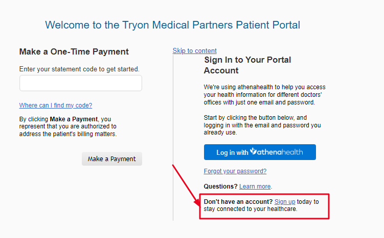 Tryon Medical Partners Patient Portal