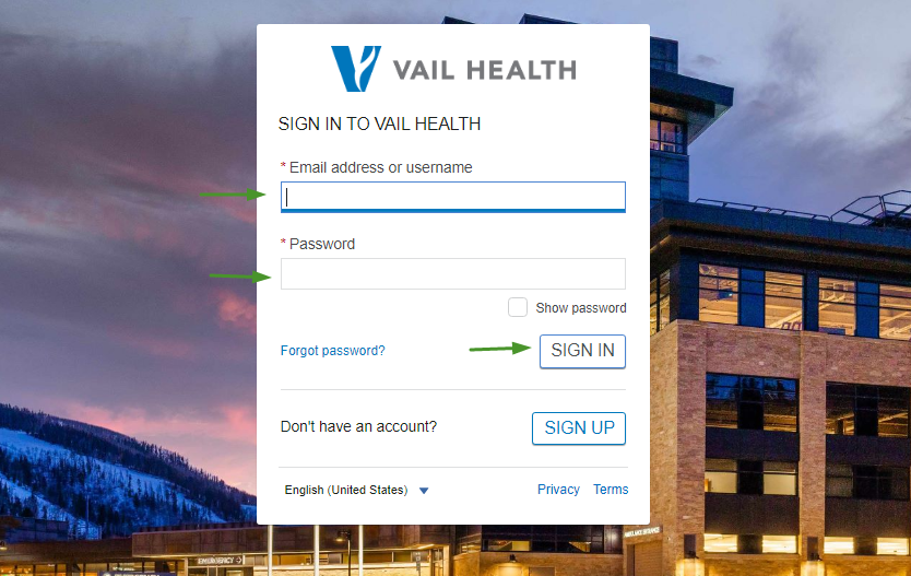 Vail Health Hospital Patient Portal