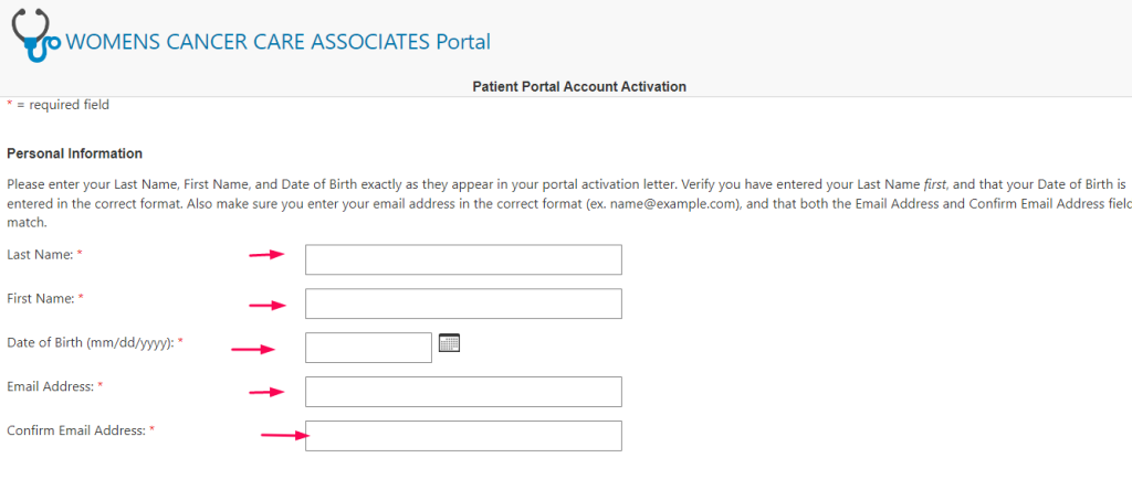 WCCA Medent Patient Portal 