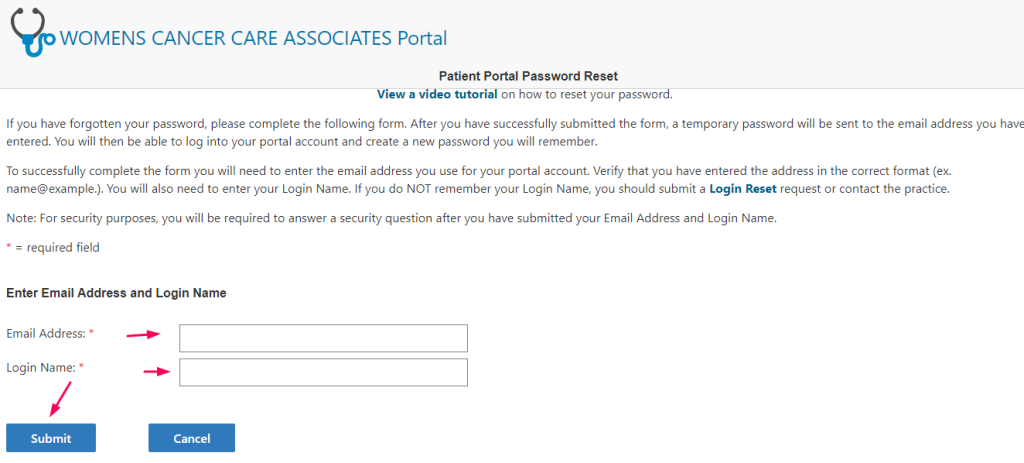 WCCA Medent Patient Portal