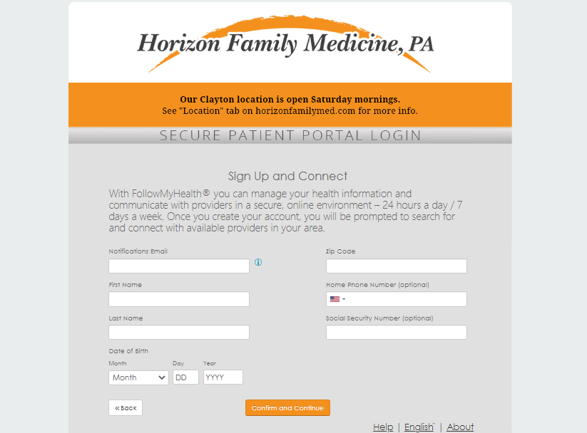 Horizon Family Medicine Patient Portal 
