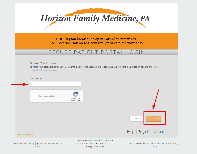 Horizon Family Medicine Patient Portal 