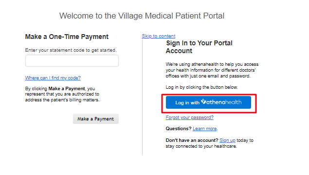 Village Medical Patient Portal 