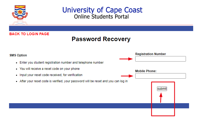 UCC Students Portal